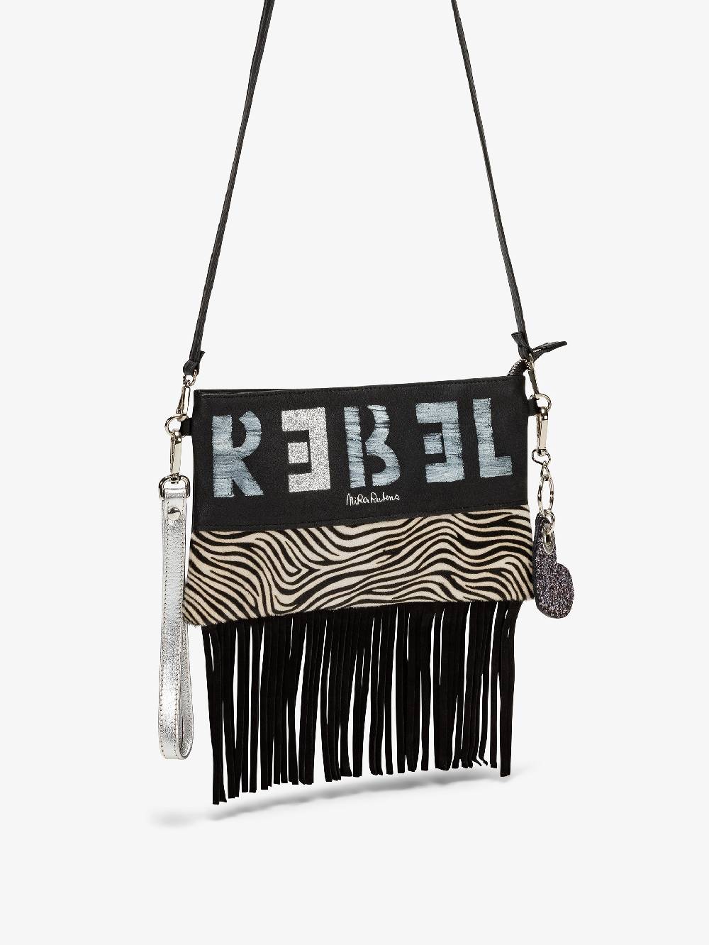 Nira Rubens Minibag Frange - Zebrina Silver Shopping Online