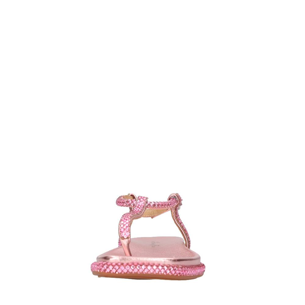ALMA EN PENA Sandali flat infradito in pelle e strass Promozione Limitata