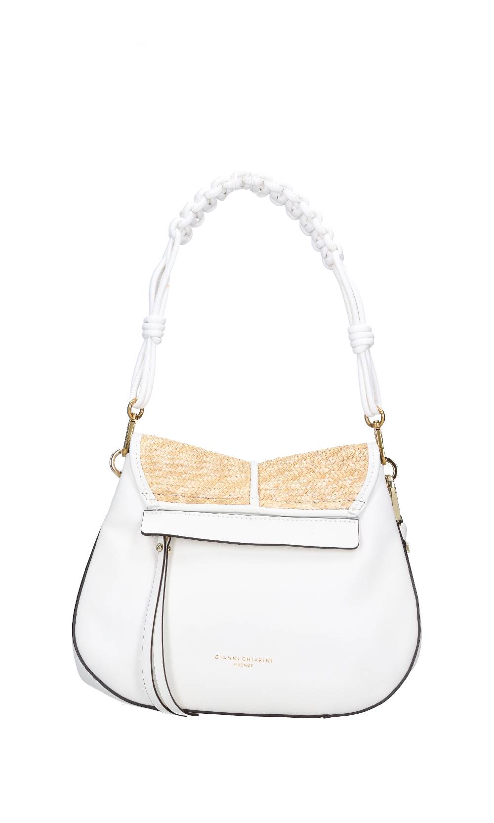 GIANNI CHIARINI Tracolla Helena Round in pelle e rafia Offerte