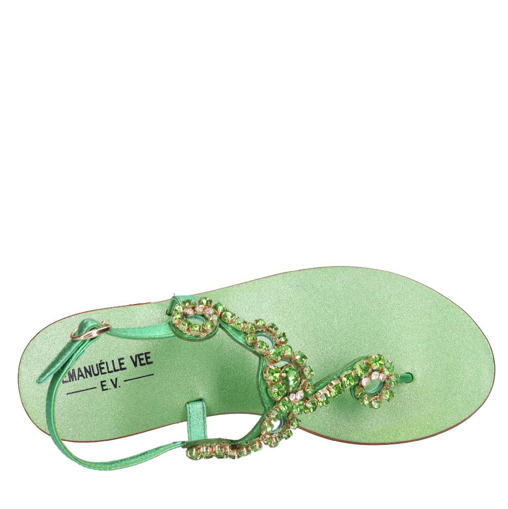 EMANUELLE VEE Sandali infradito in pelle In Linea