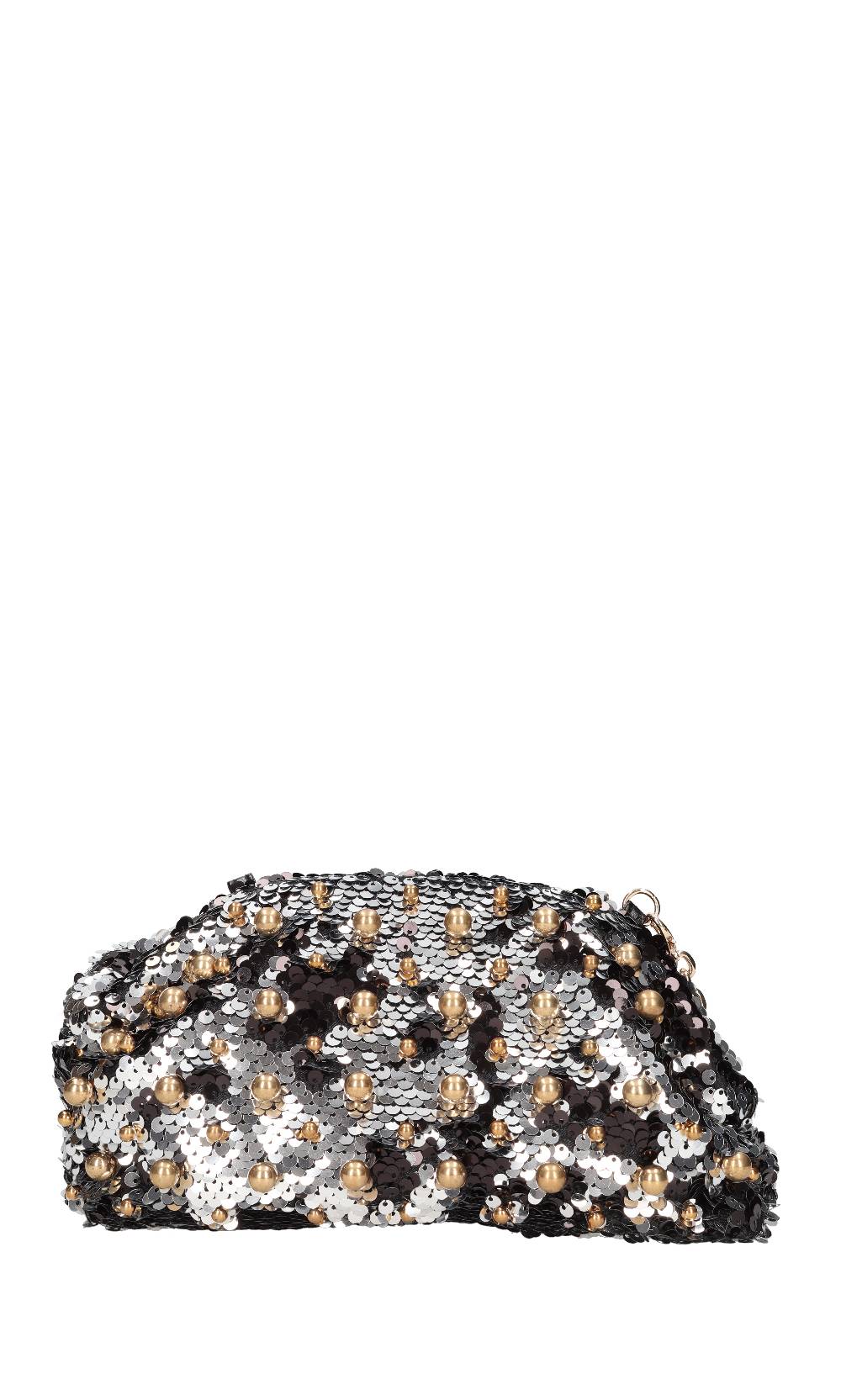LA CARRIE Borsa in paillettes e applicazioni in metallo Vendita Calda