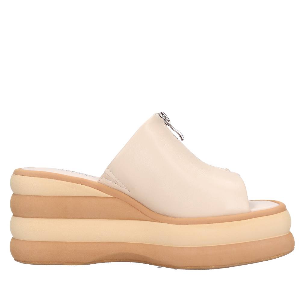 EMANUELLE VEE Mules Zeppa in pelle Qualità Garantita