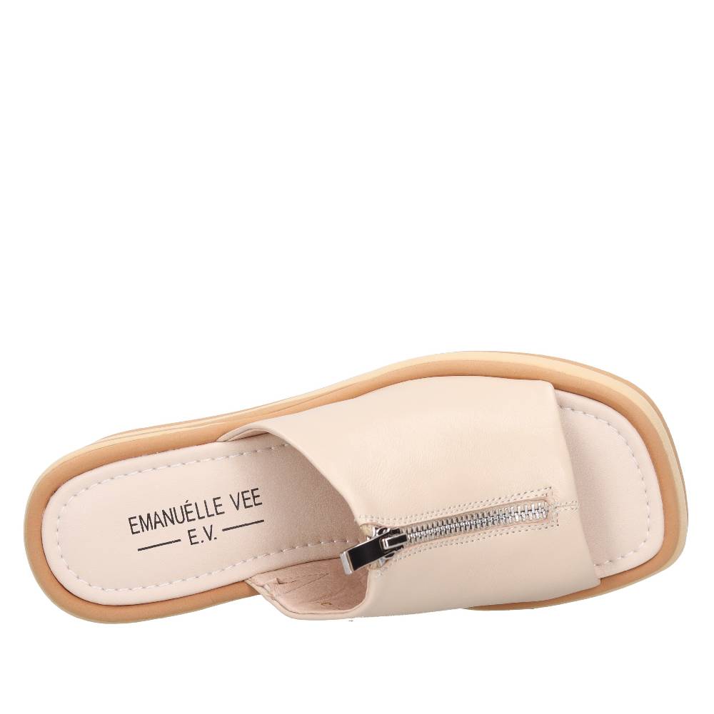 EMANUELLE VEE Mules Zeppa in pelle Qualità Garantita