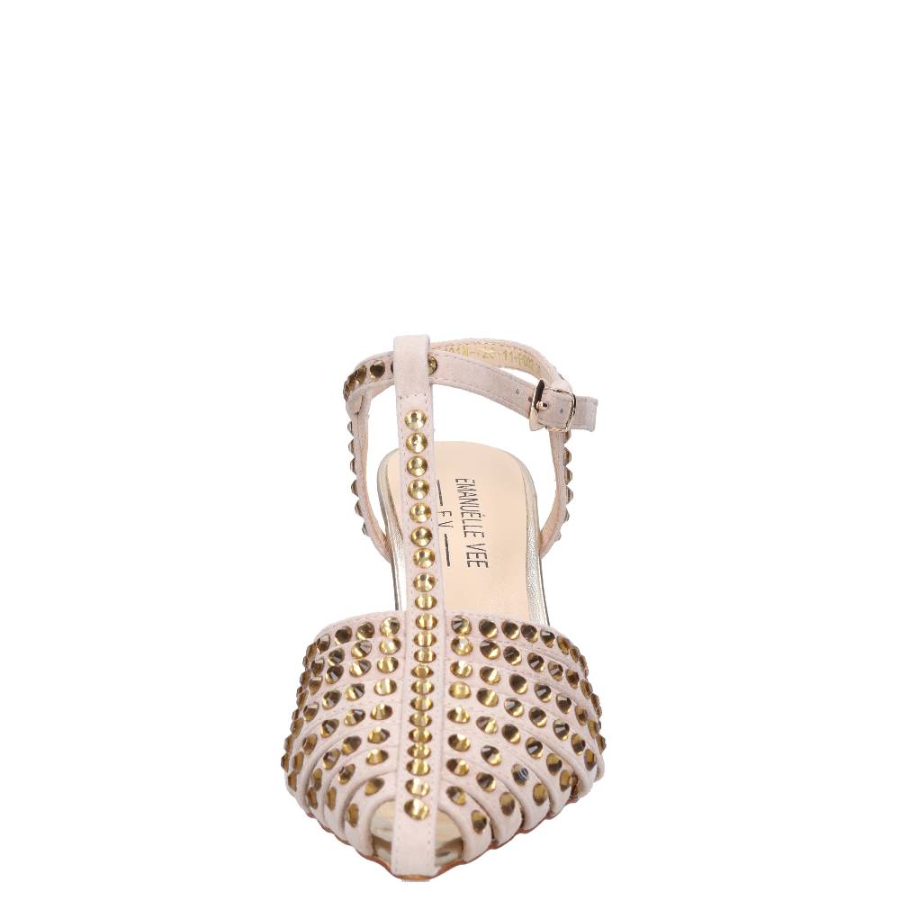 EMANUELLE VEE Décolleté in pelle e strass Shopping Online