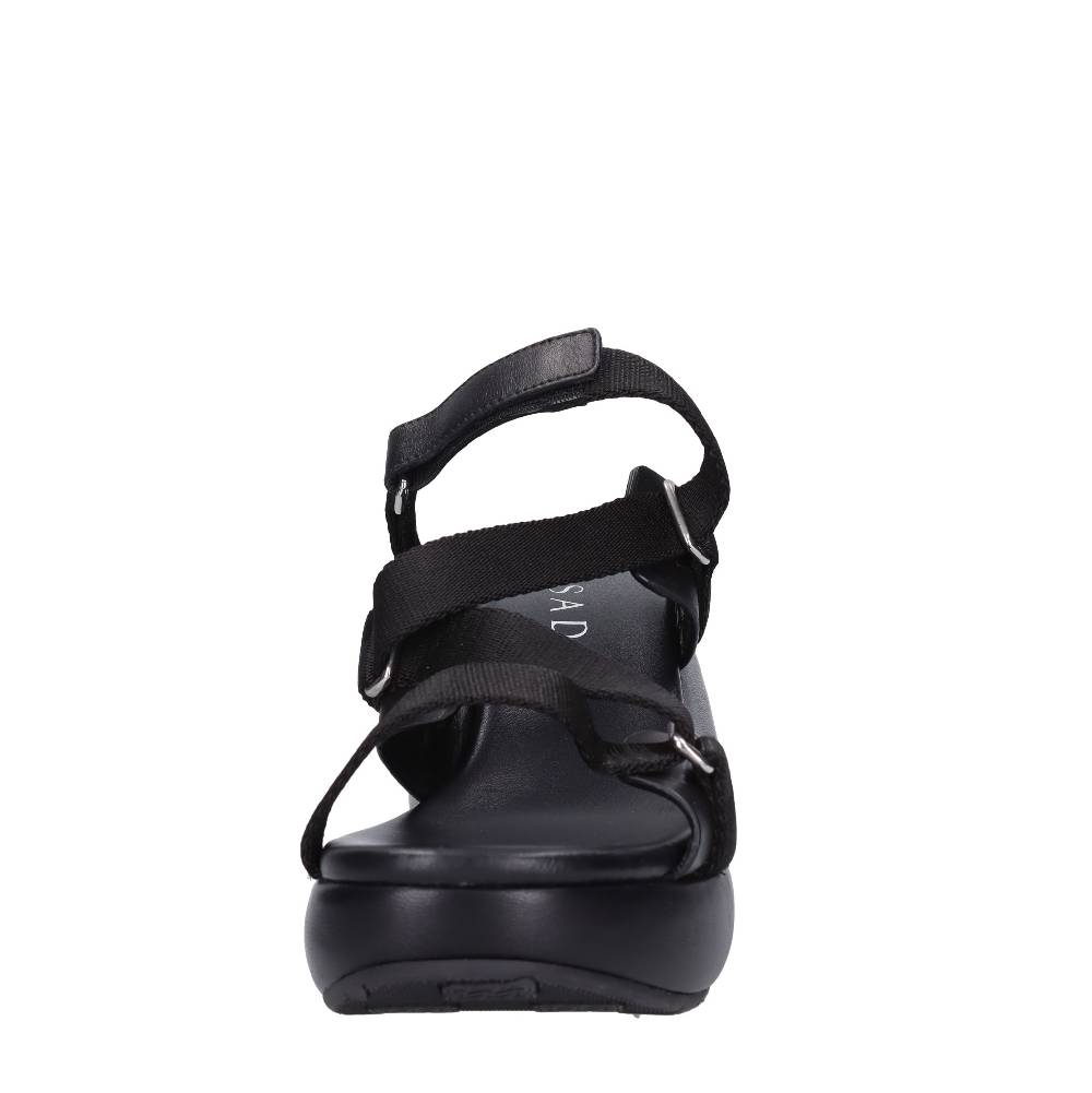 CASADEI Mules Zeppa in pelle e tessuto In Saldo