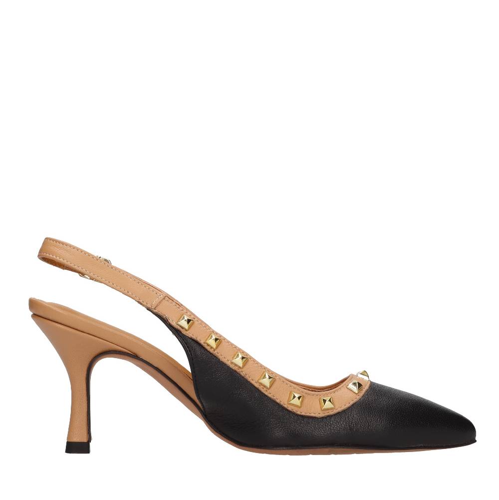 ELENA DEL CHIO Décolleté slingback in pelle Spedizione Gratuita