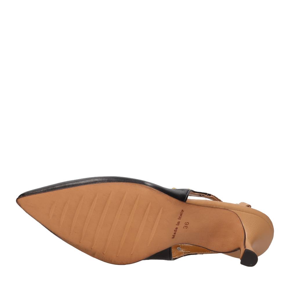 ELENA DEL CHIO Décolleté slingback in pelle Spedizione Gratuita