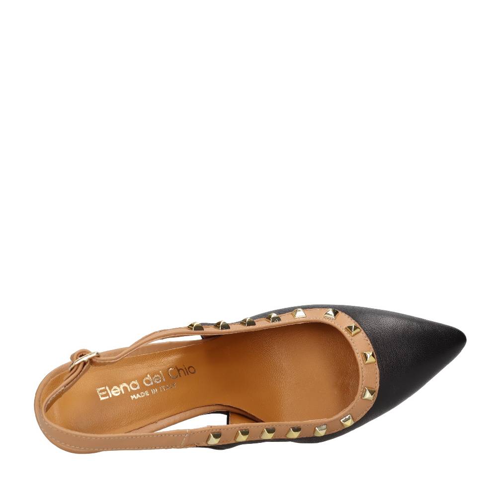 ELENA DEL CHIO Décolleté slingback in pelle Spedizione Gratuita