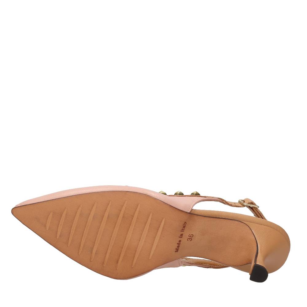 ELENA DEL CHIO Décolleté slingback in pelle Pezzi Unici