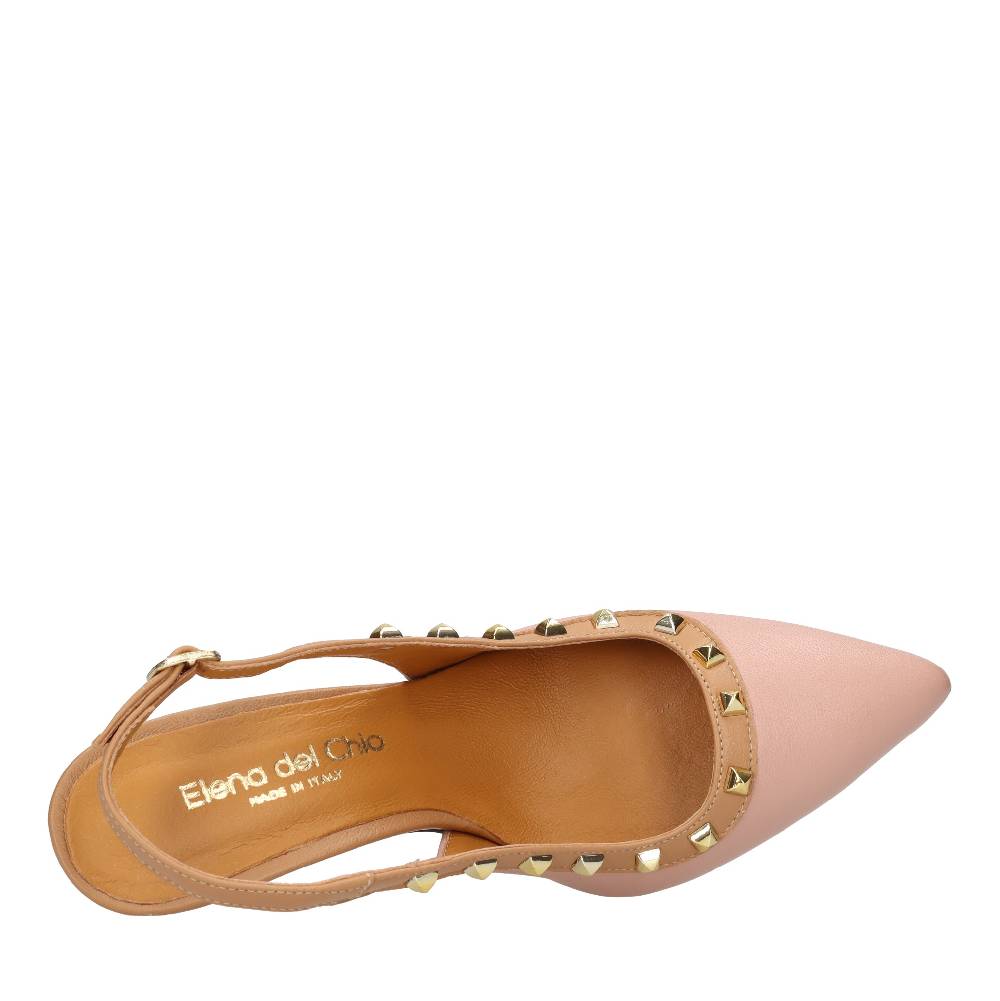 ELENA DEL CHIO Décolleté slingback in pelle Pezzi Unici