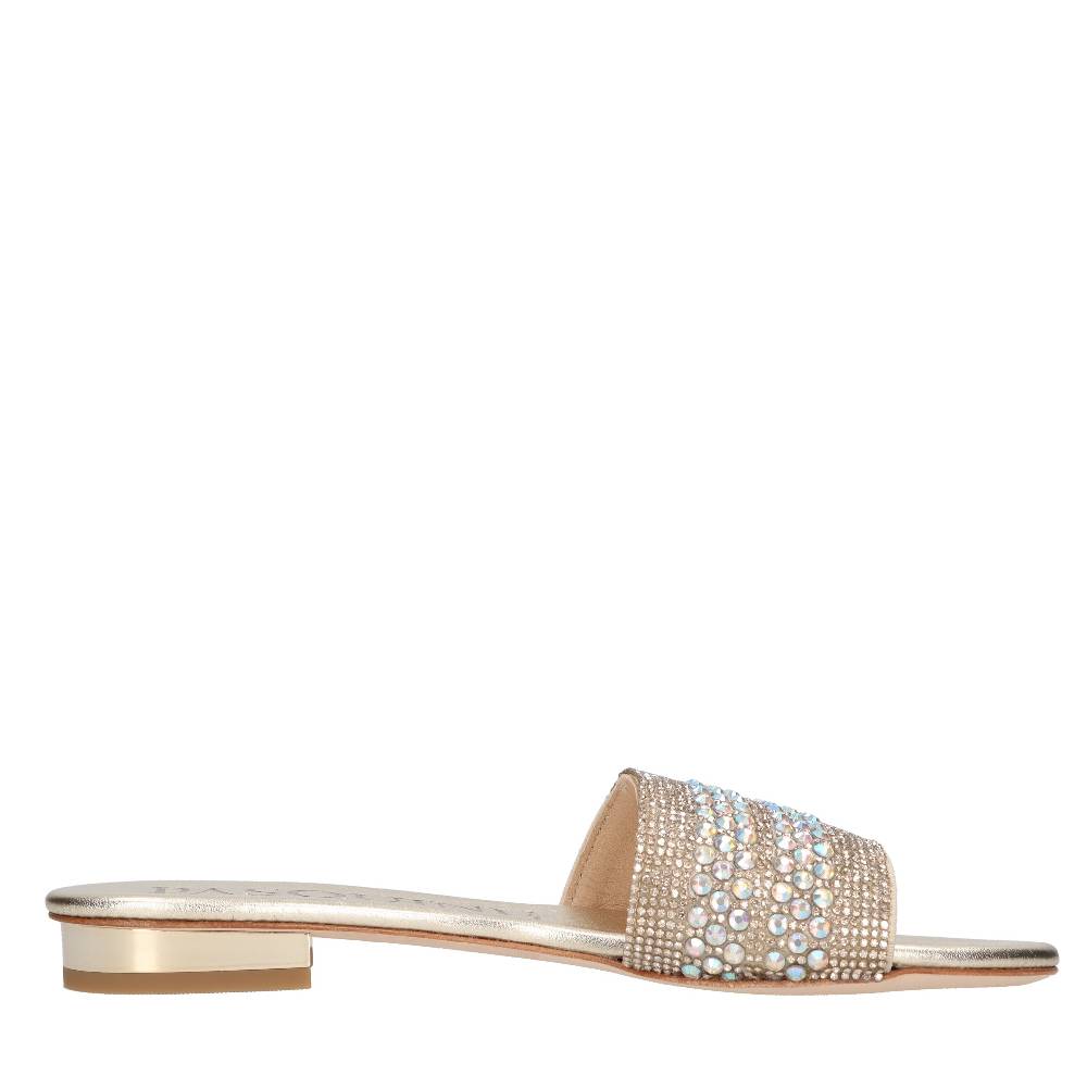 PASQUINI Mules in pelle e strass Acquista Ora