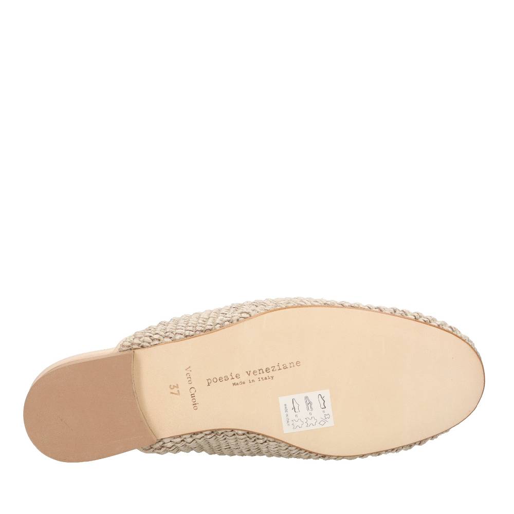 POESIE VENEZIANE Mules in rafia Saldi