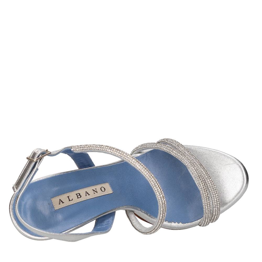 ALBANO Sandali in pelle e strass Italia