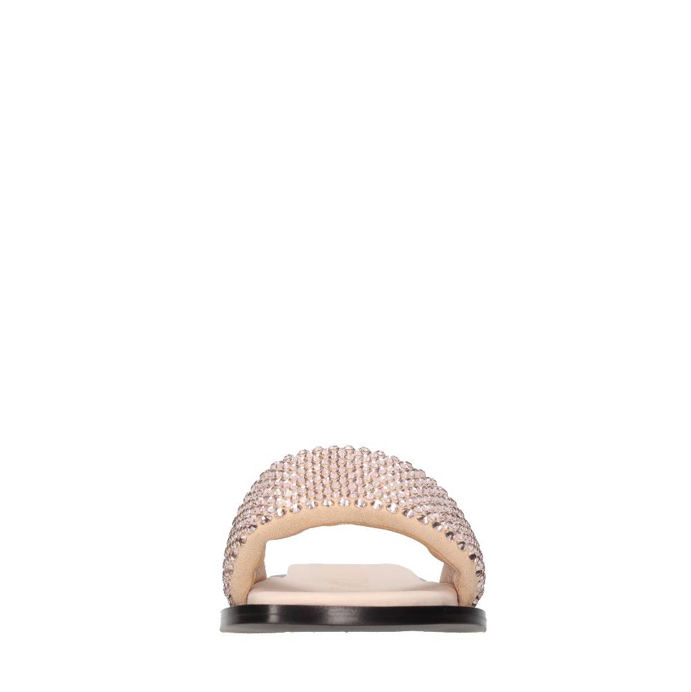 EDDY DANIELE Mules in camoscio e strass Sconto