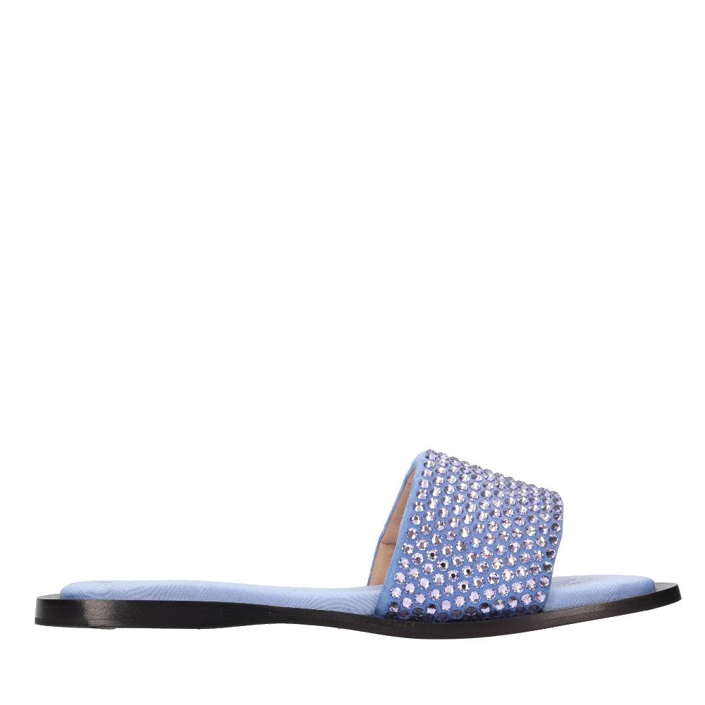 EDDY DANIELE Mules in camoscio e strass Offerta