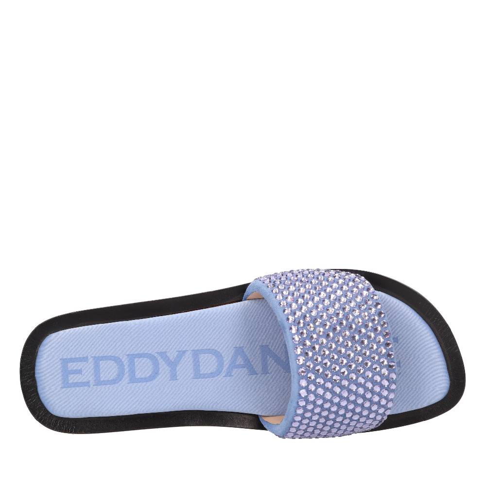 EDDY DANIELE Mules in camoscio e strass Offerta