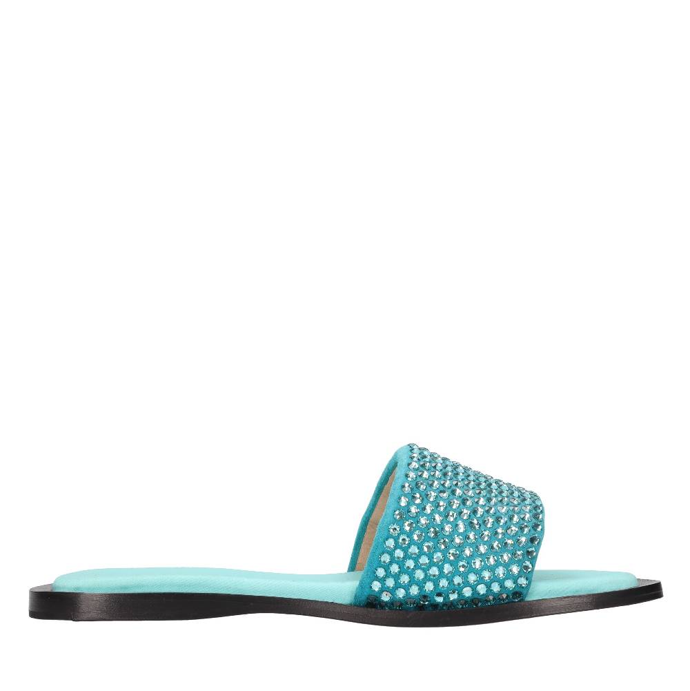 EDDY DANIELE Mules in camoscio e strass Online