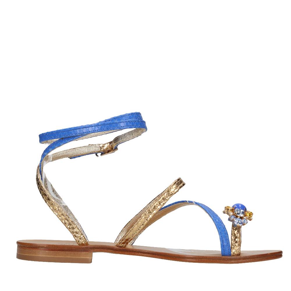 EMANUELA CARUSO Sandali flat infradito in pelle Saldi