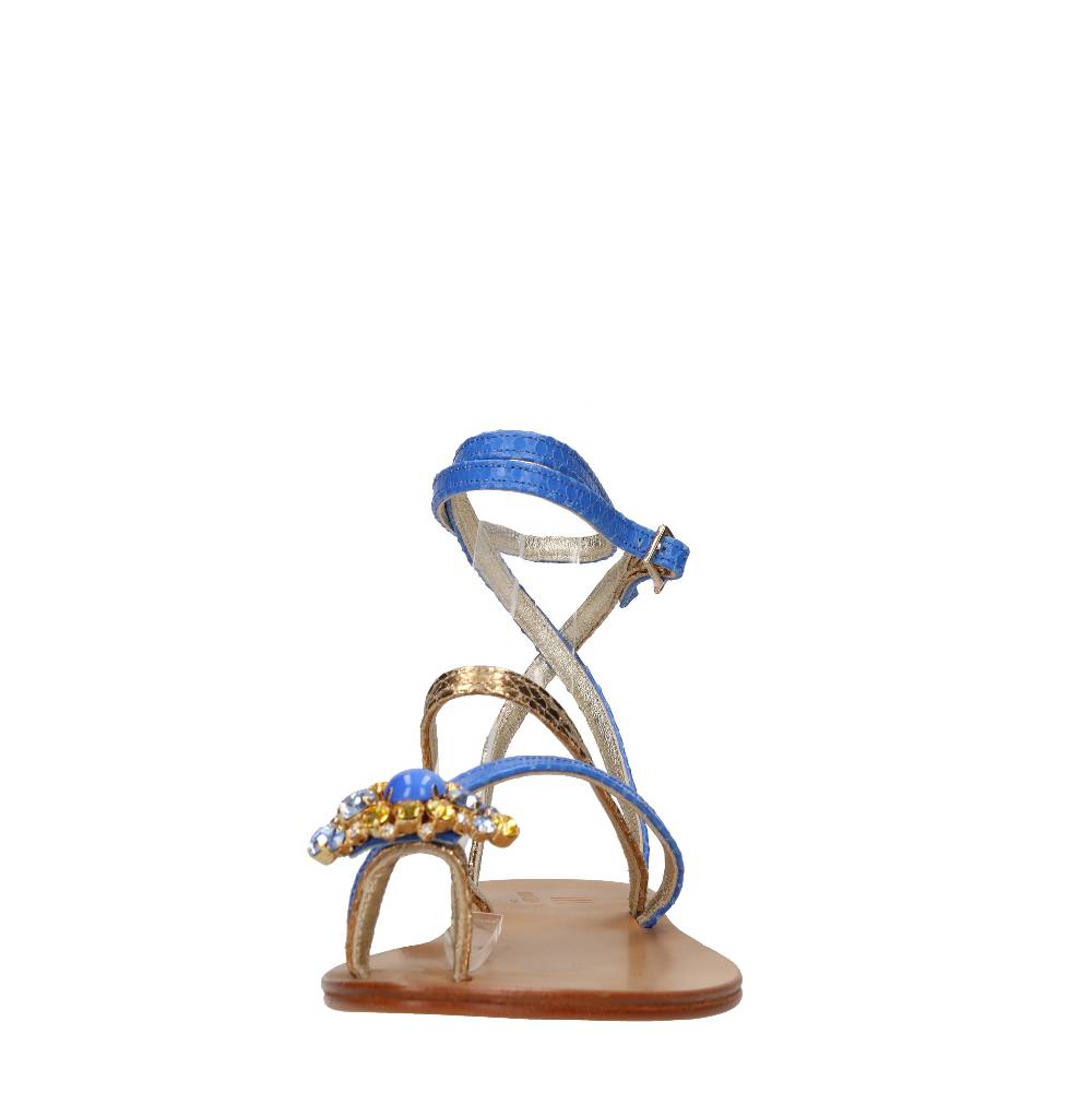 EMANUELA CARUSO Sandali flat infradito in pelle Saldi