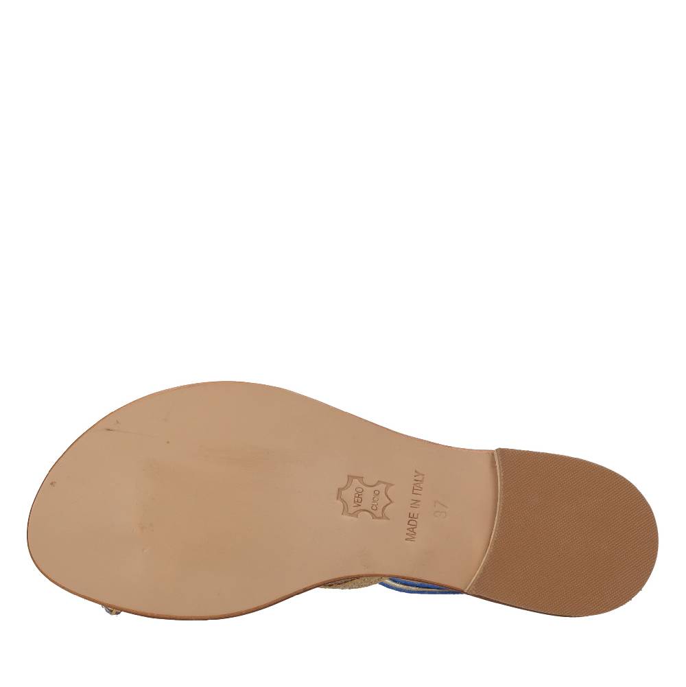 EMANUELA CARUSO Sandali flat infradito in pelle Saldi