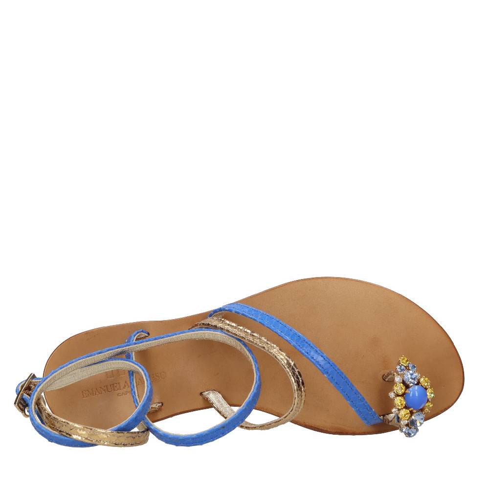 EMANUELA CARUSO Sandali flat infradito in pelle Saldi