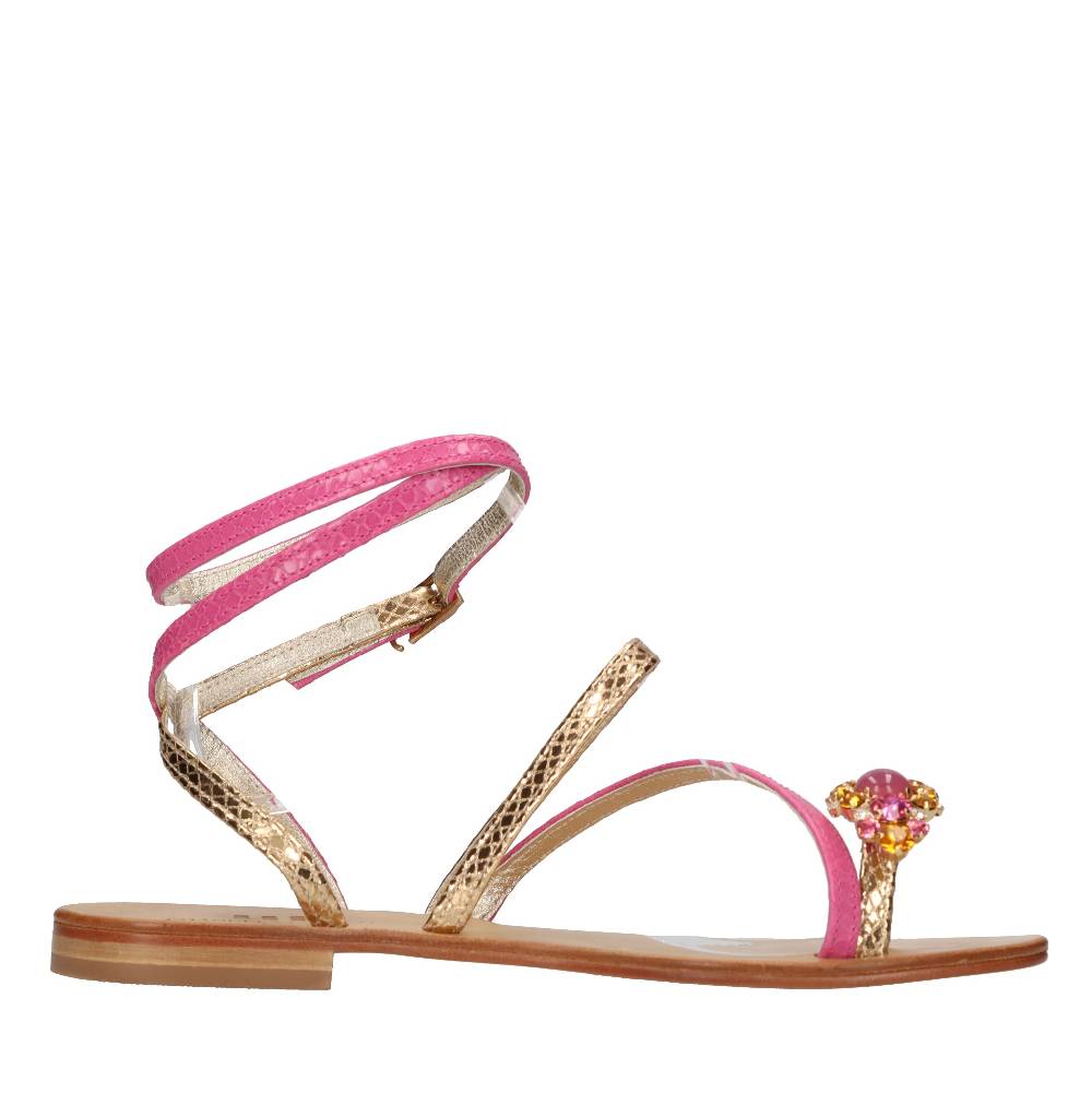 EMANUELA CARUSO Sandali flat infradito in pelle Offerte