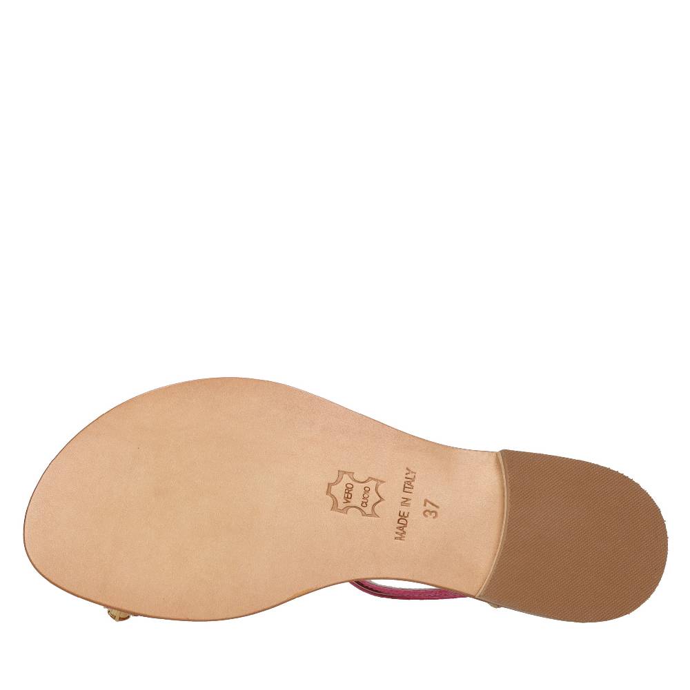 EMANUELA CARUSO Sandali flat infradito in pelle Offerte