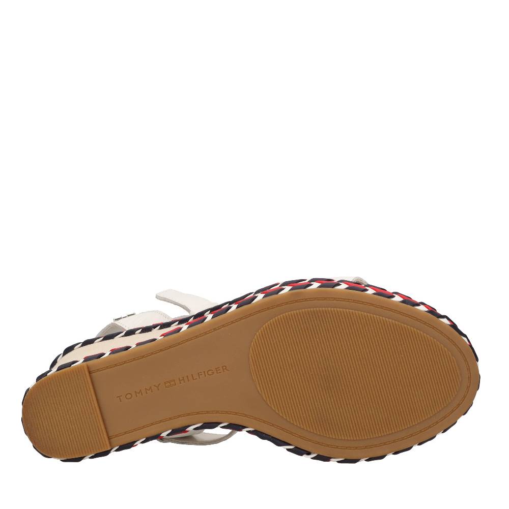 TOMMY HILFIGER Sandali con zeppa in pelle Lightning offer