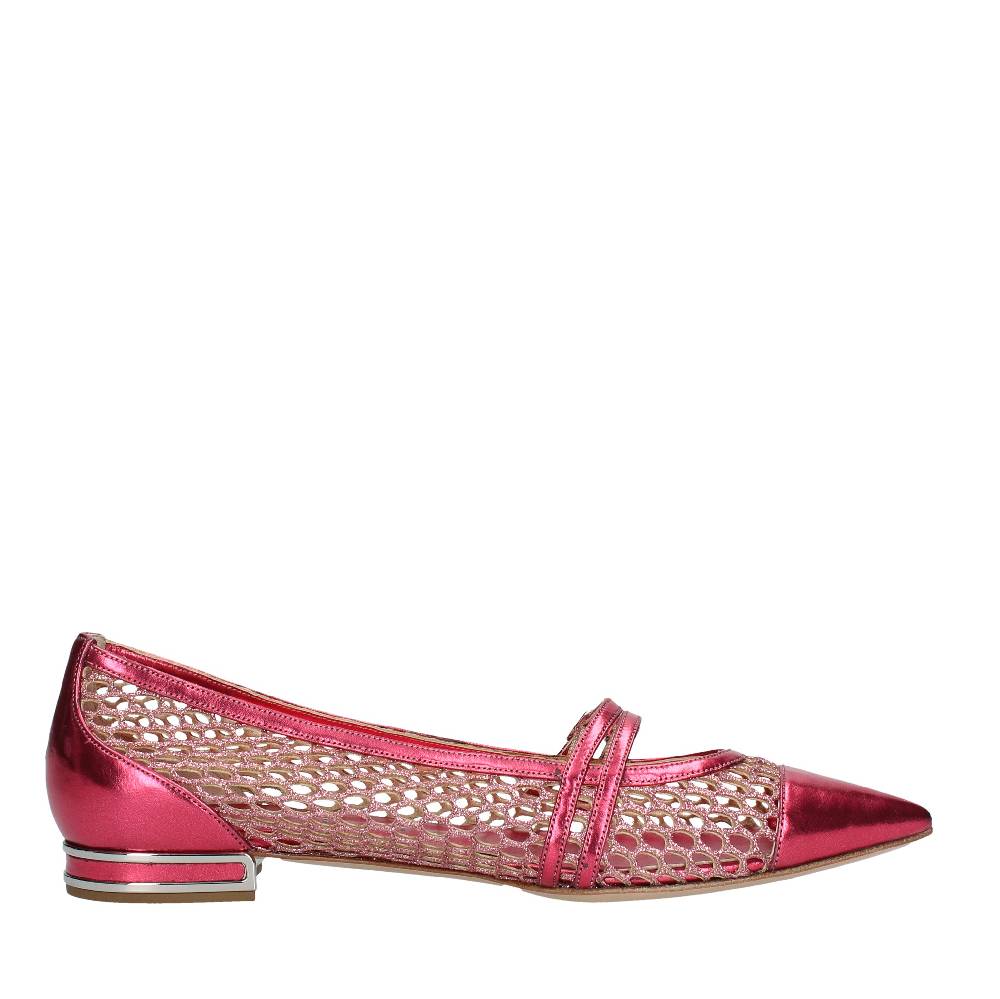 CASADEI Ballerine in pelle e tessuto Hotsell
