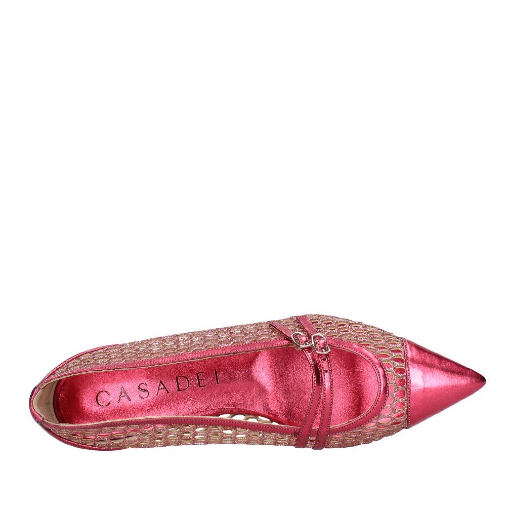 CASADEI Ballerine in pelle e tessuto Hotsell
