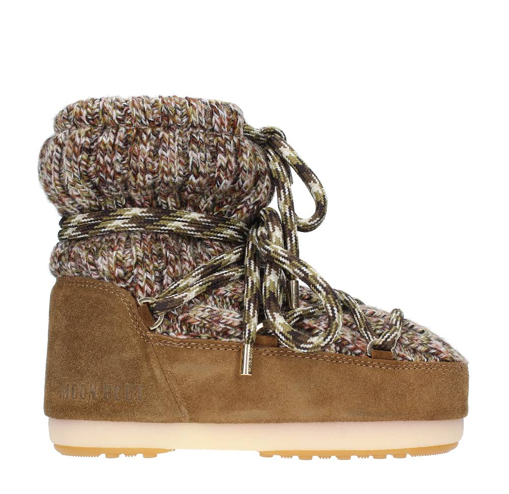 MOON BOOT Stivaletti da neve modello LOW WOOL MOON BOOT in camoscio e tessuto Qualità Garantita