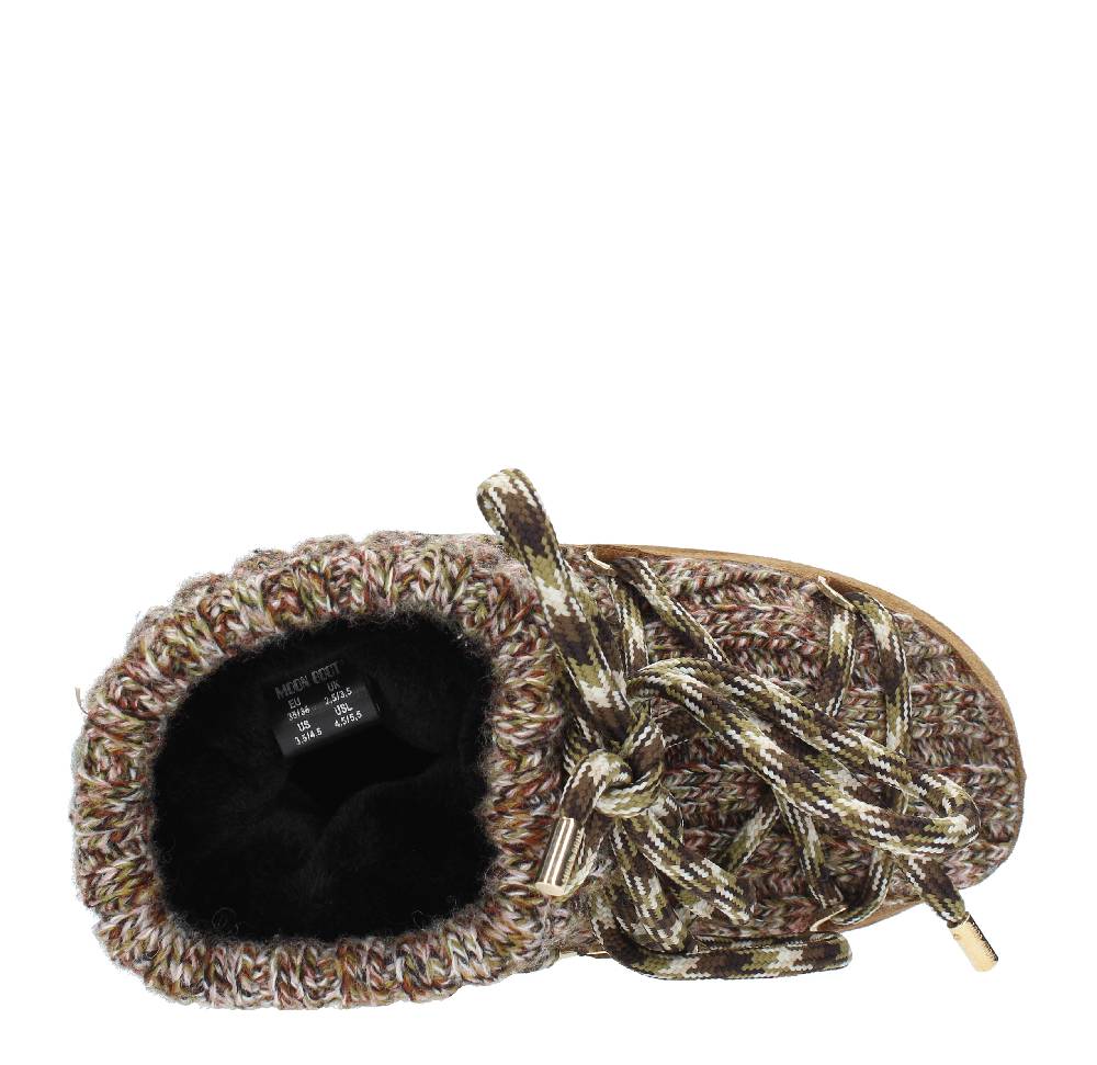 MOON BOOT Stivaletti da neve modello LOW WOOL MOON BOOT in camoscio e tessuto Qualità Garantita