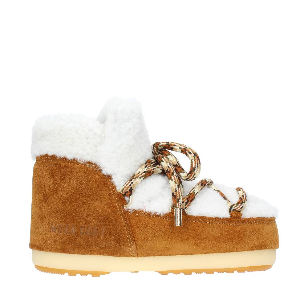 MOON BOOT Stivaletti da neve modello PUMPS SHEARLING MOON BOOT in pelliccia e camoscio Acquista Ora