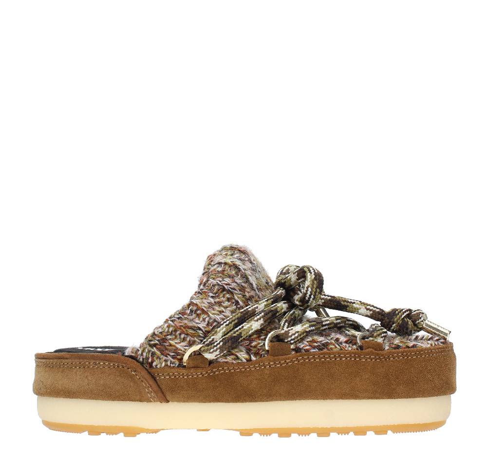 MOON BOOT Mules modello 14601200 in camoscio e tessuto Promozione Limitata