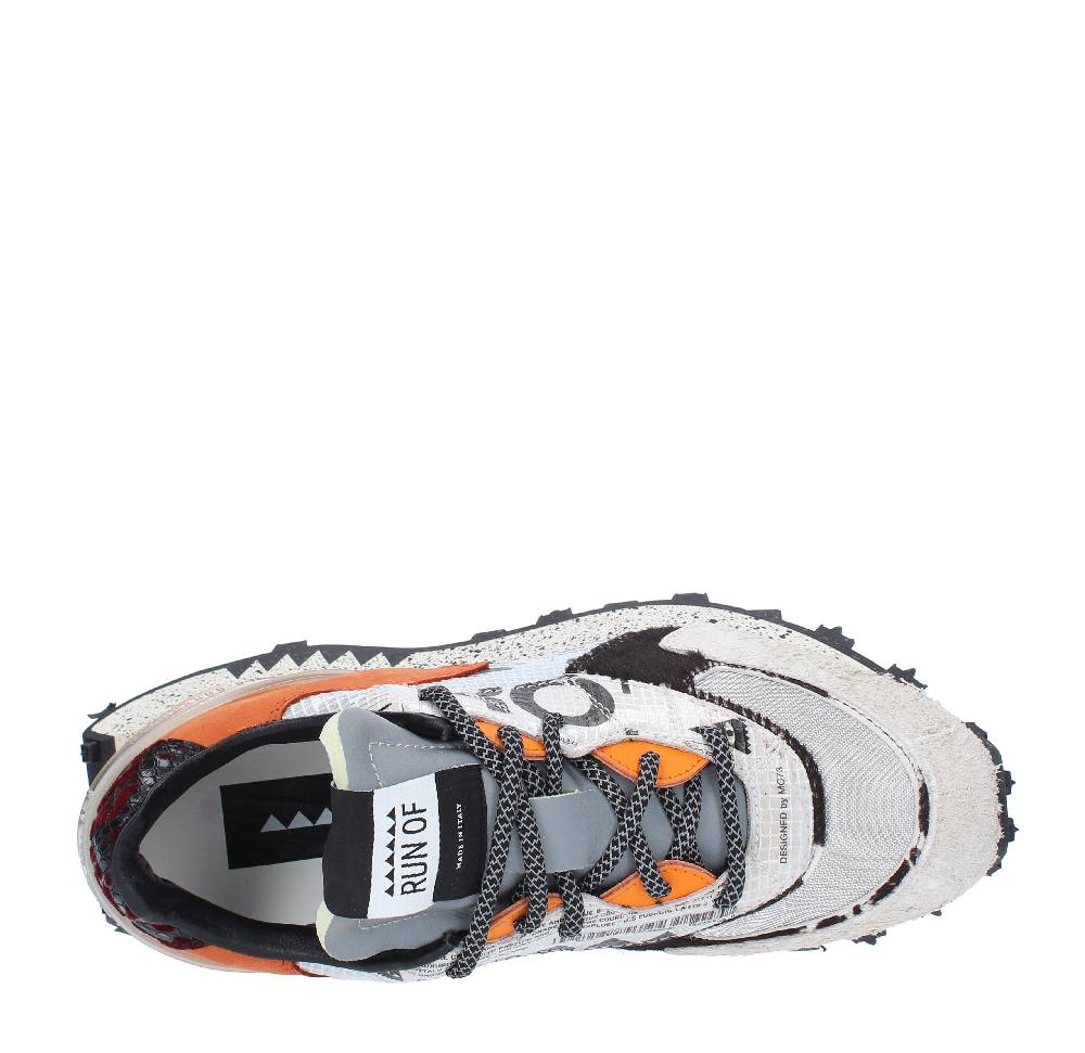 RUN OF Sneakers modello 9377RO-1 RUN OF in pelle camoscio e tessuto Novità