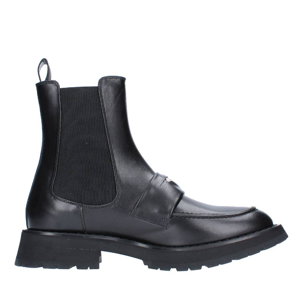 ALEXANDER MCQUEEN Stivaletti stile mocassino in pelle Outlet