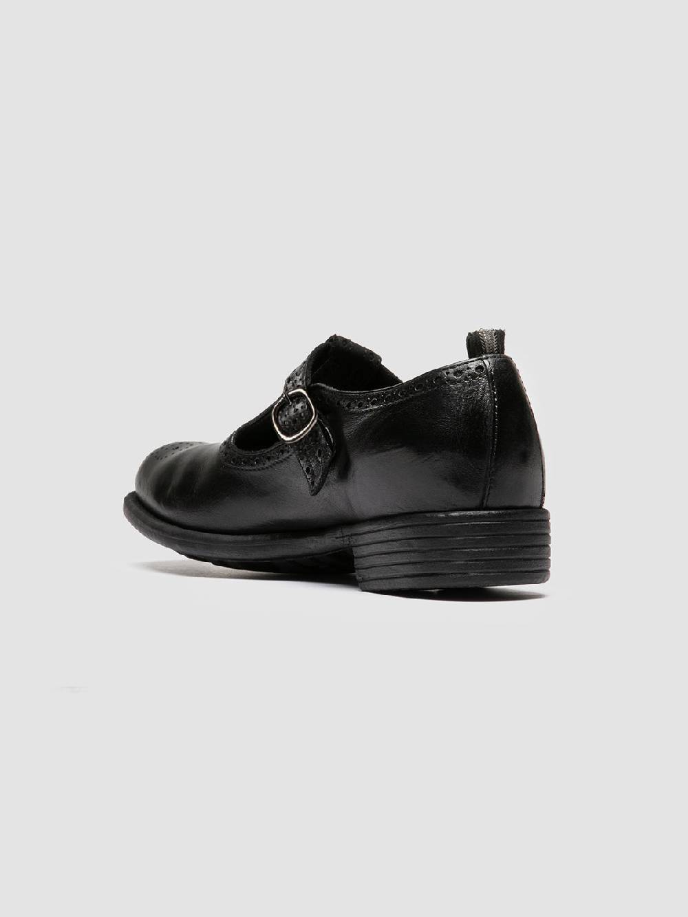 Officine Creative CALIXTE 071 Sandali T-Bar in Pelle Nera Affare Del Giorno