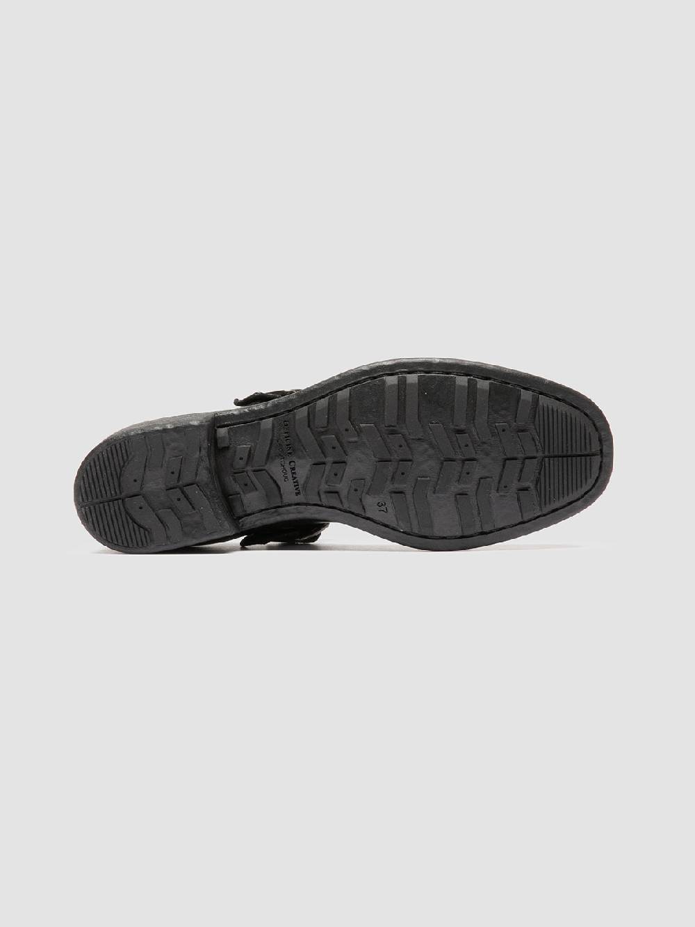 Officine Creative CALIXTE 071 Sandali T-Bar in Pelle Nera Affare Del Giorno