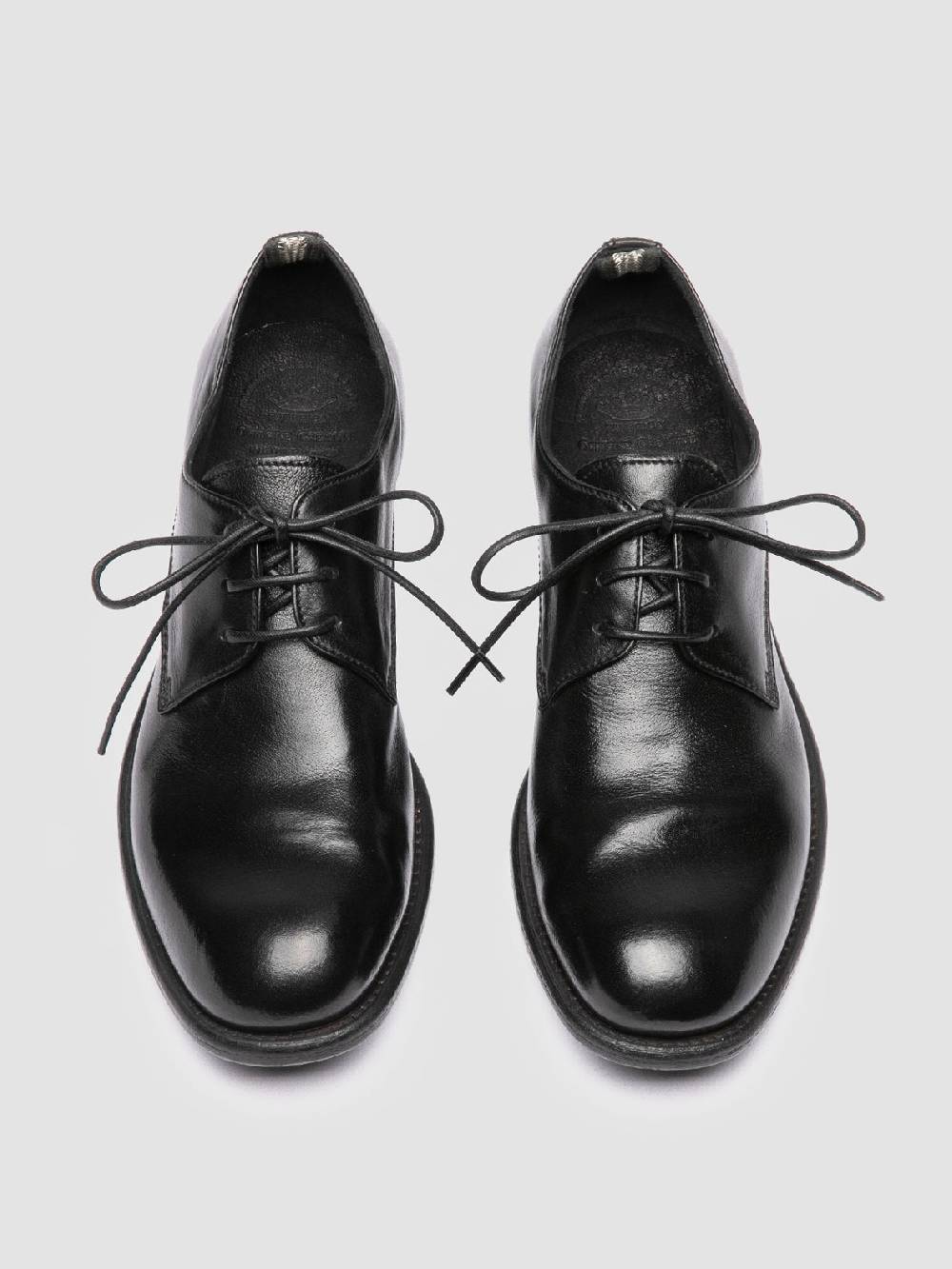 Officine Creative CALIXTE 068 Derby in Pelle Nera Presa