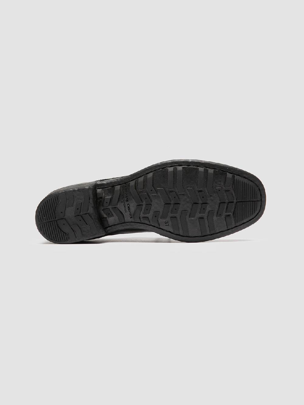Officine Creative CALIXTE 068 Derby in Pelle Nera Presa