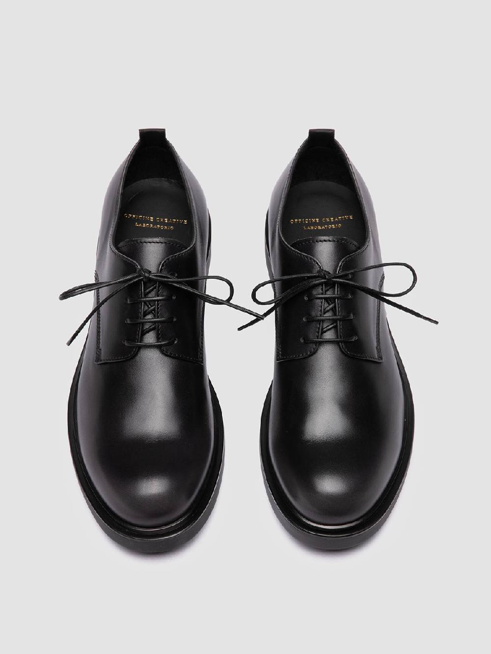 Officine Creative ENGINEER 004 Derby in Pelle Grigia Vendita Calda