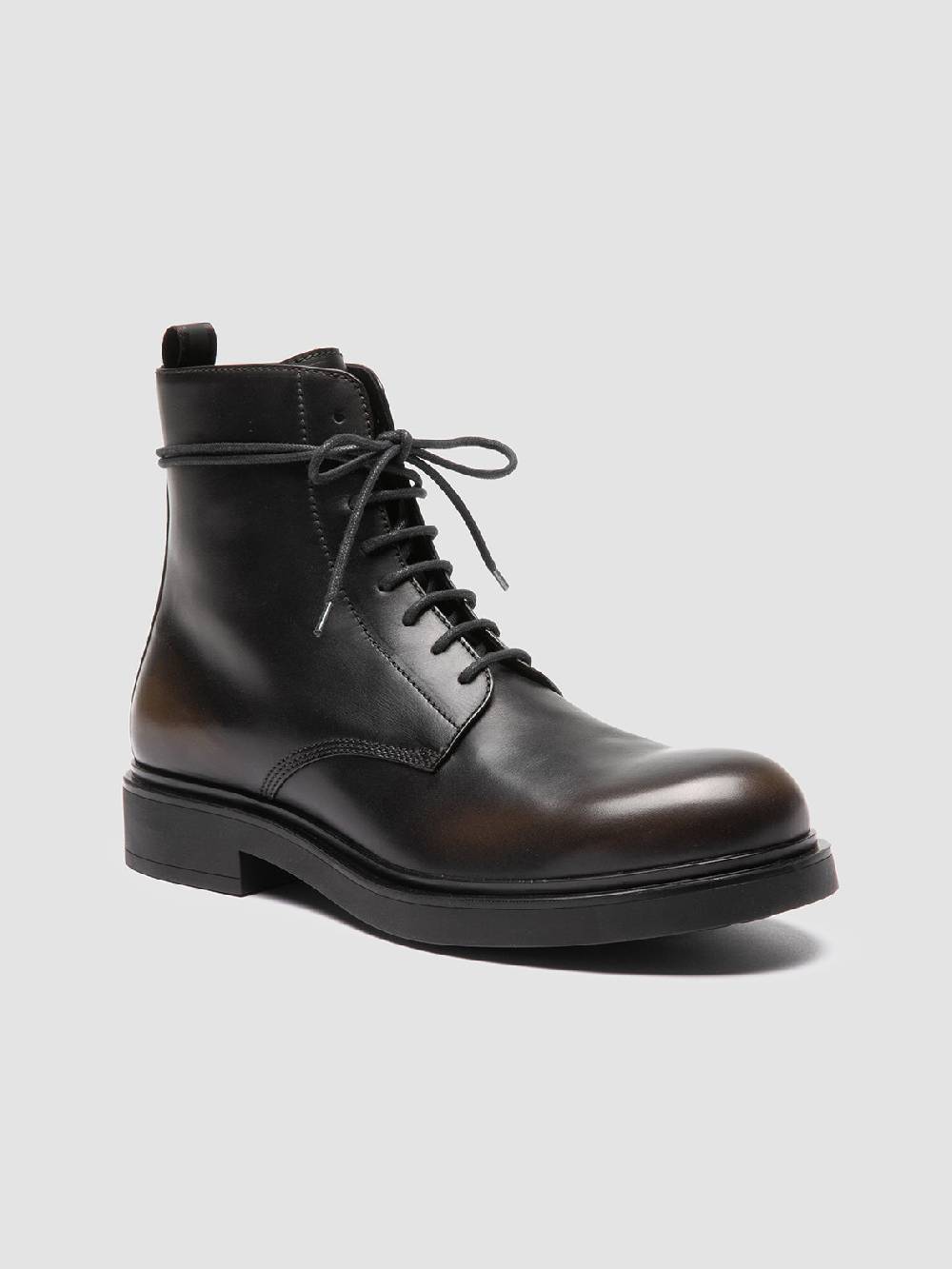 Officine Creative ENGINEER 005 Stivali Stringati in Pelle Verde Vendita Economica