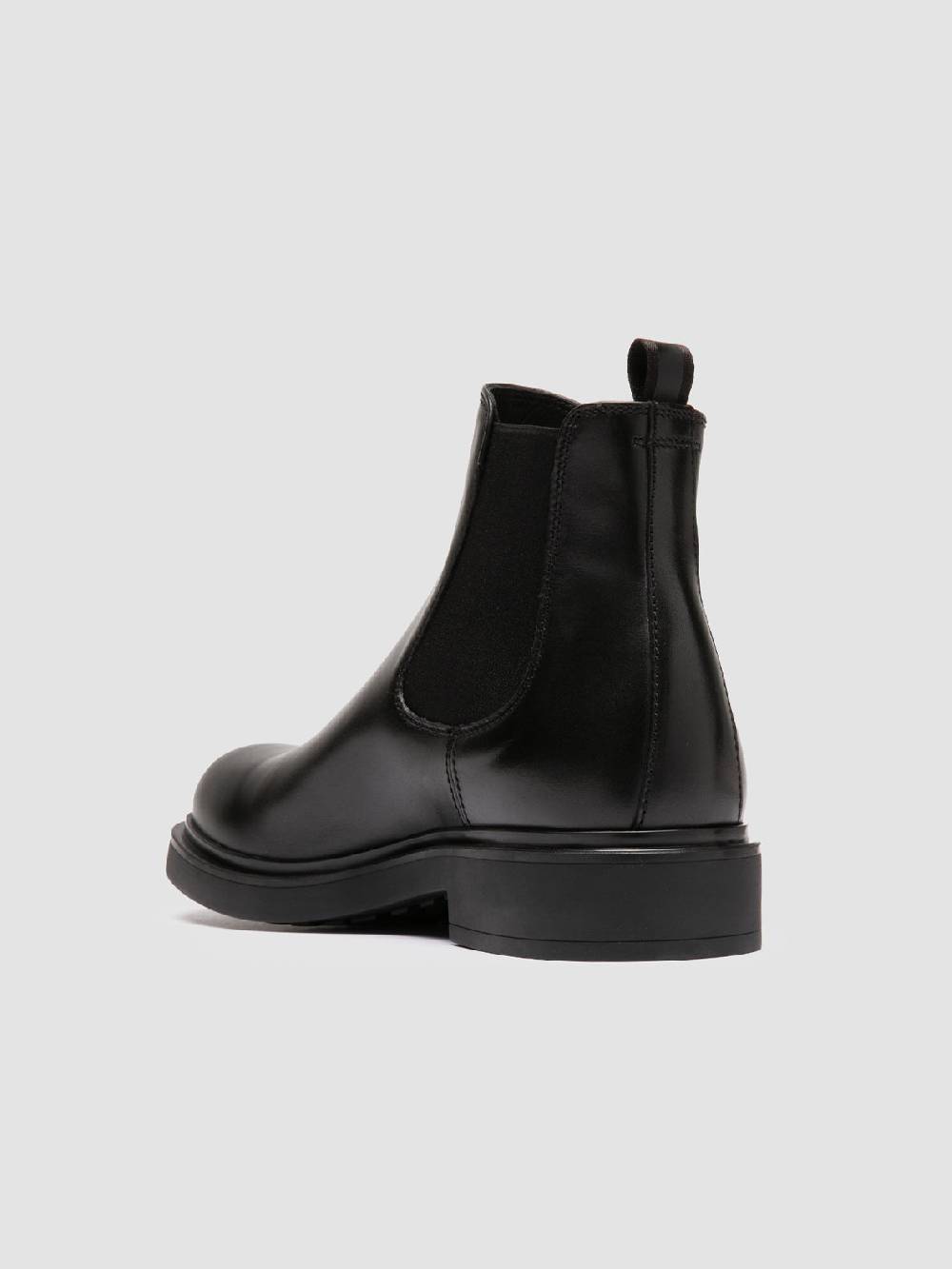 Officine Creative ENGINEER 006 Stivaletti Chelsea in Pelle Nera Saldi Di Fabbrica