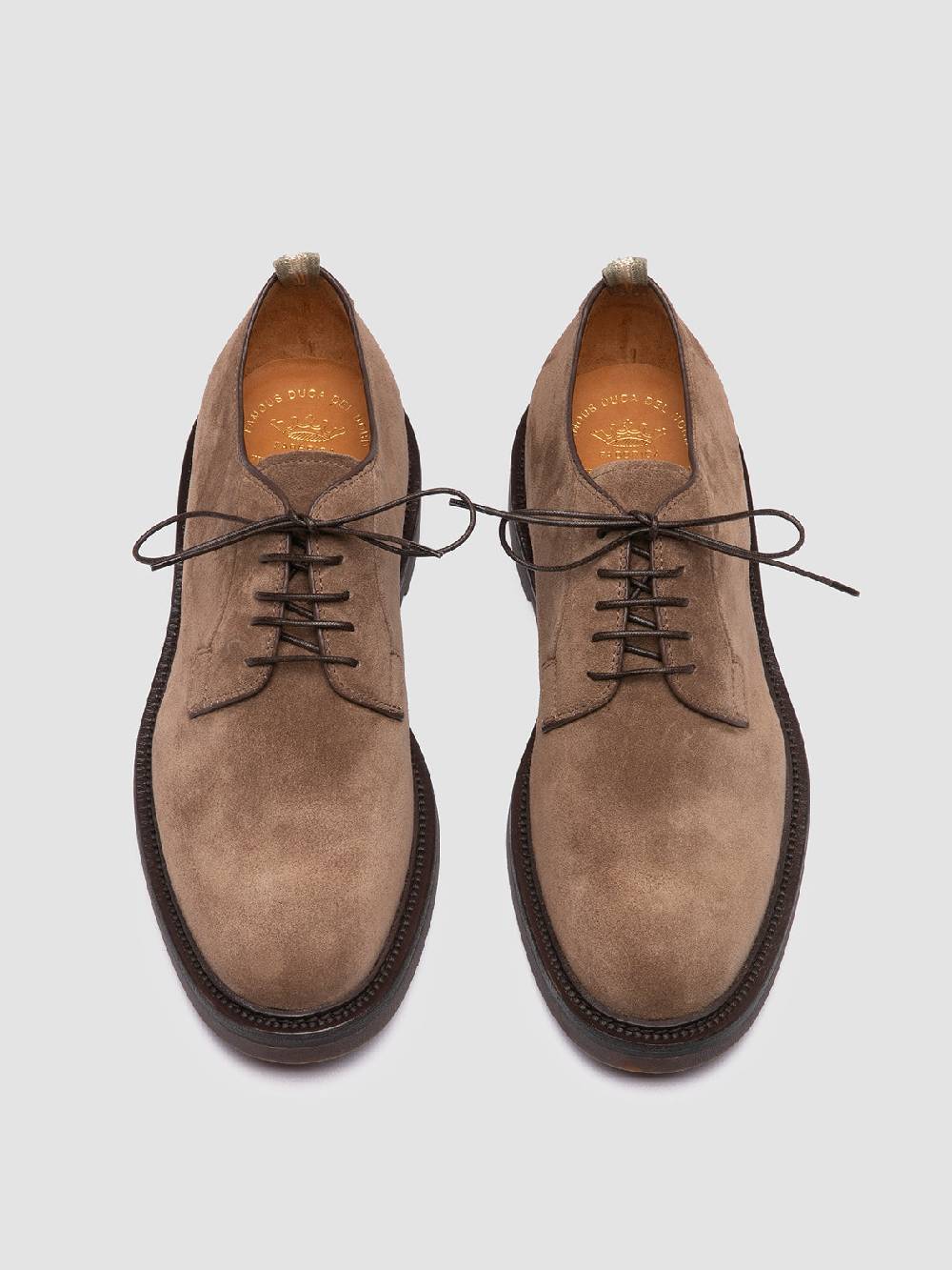 Officine Creative HOPKINS FLEXI 201 Derby in Pelle Scamosciata Tortora Nuovo