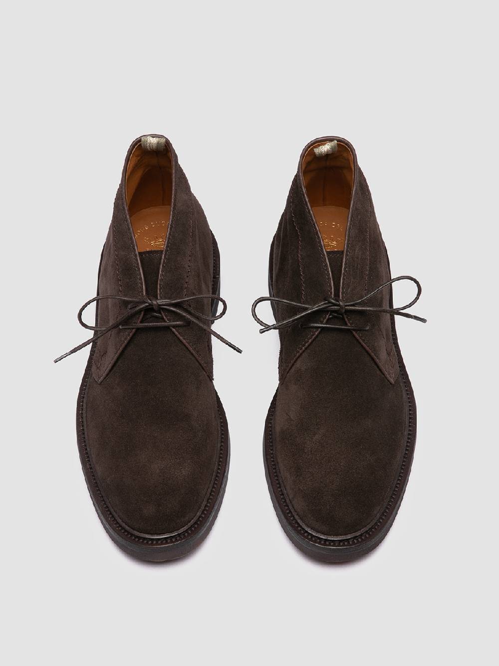 Officine Creative HOPKINS FLEXI 202 Stivali Chukka in Pelle Scamosciata Marrone Vendita
