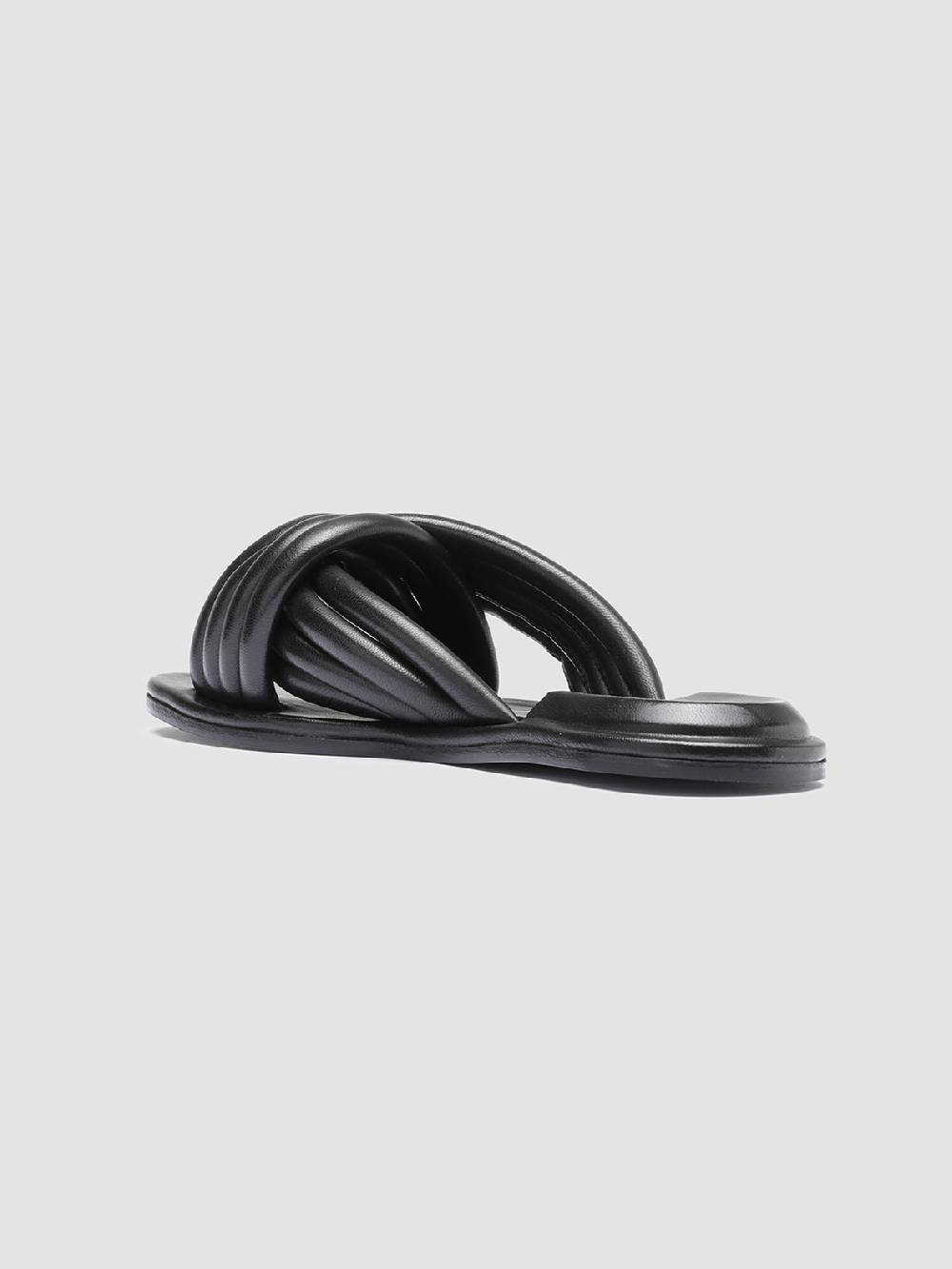 Officine Creative CYBILLE 004 Sandali in Pelle Nera Pezzi Unici