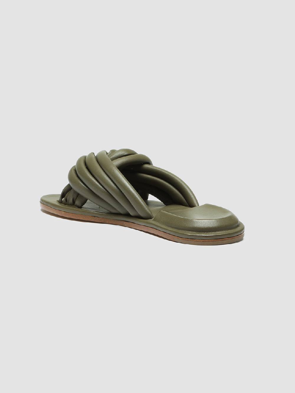 Officine Creative CYBILLE 004 Slide in Pelle Verde Qualità Garantita