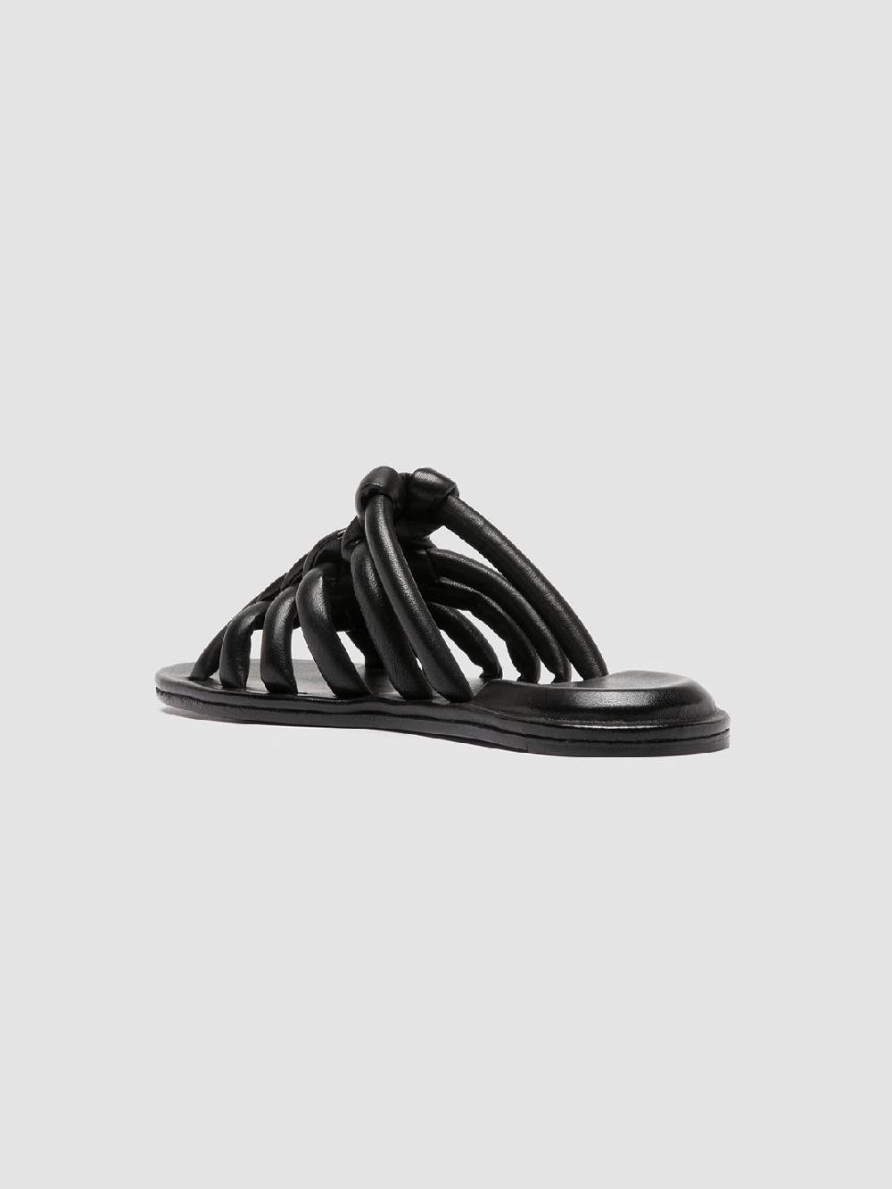 Officine Creative CYBILLE 016 Sandali Slide in Pelle Nera Fino Al -60%