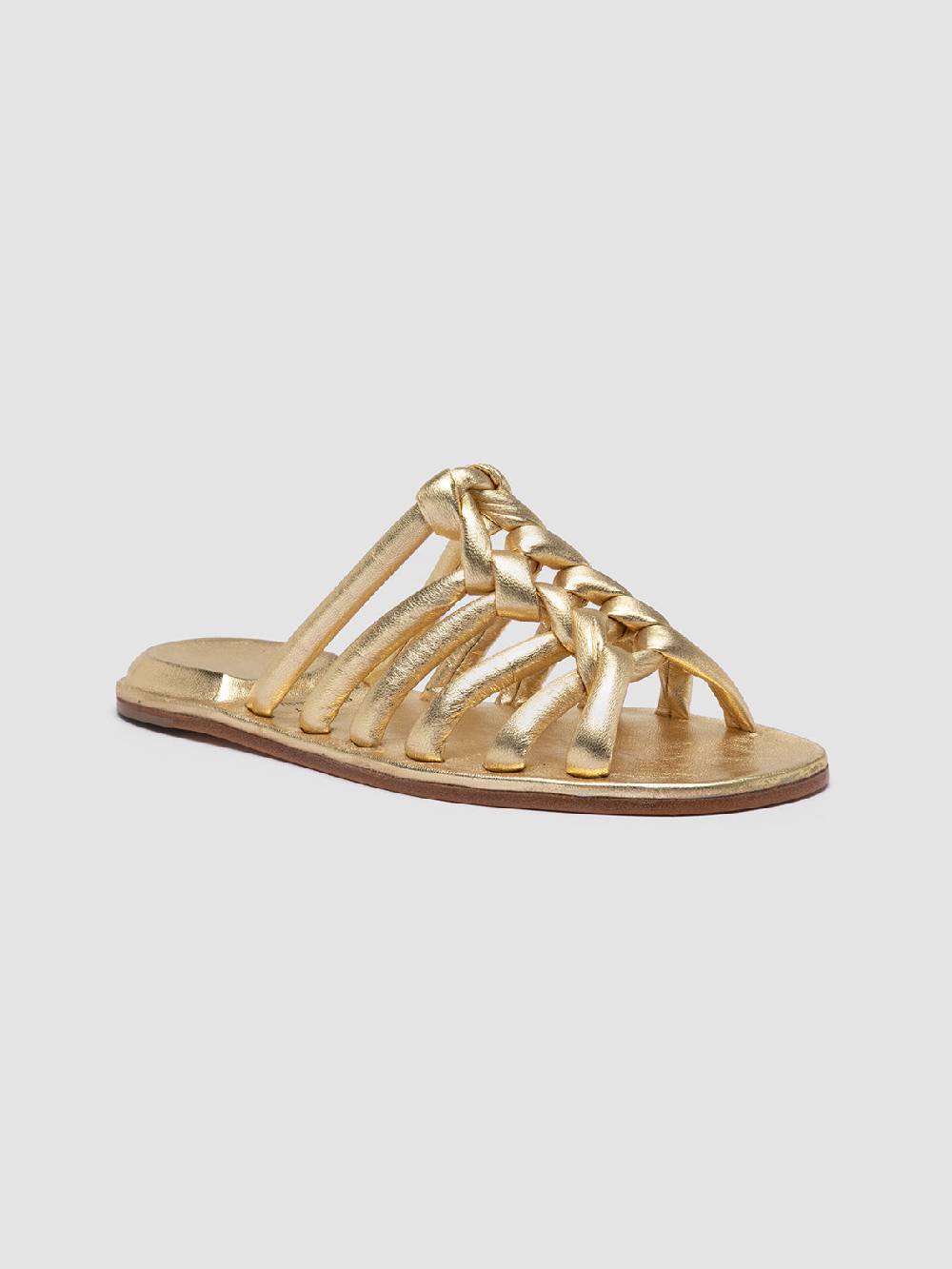 Officine Creative CYBILLE 016 Sandali Slide in Pelle Oro Shopping Online