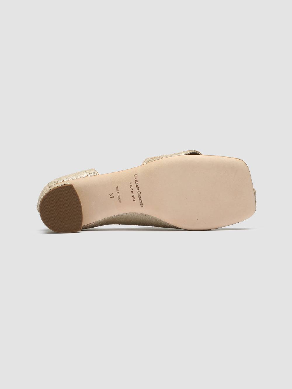 Officine Creative TESSA 009 Gold Leather Mule Sandals Novità